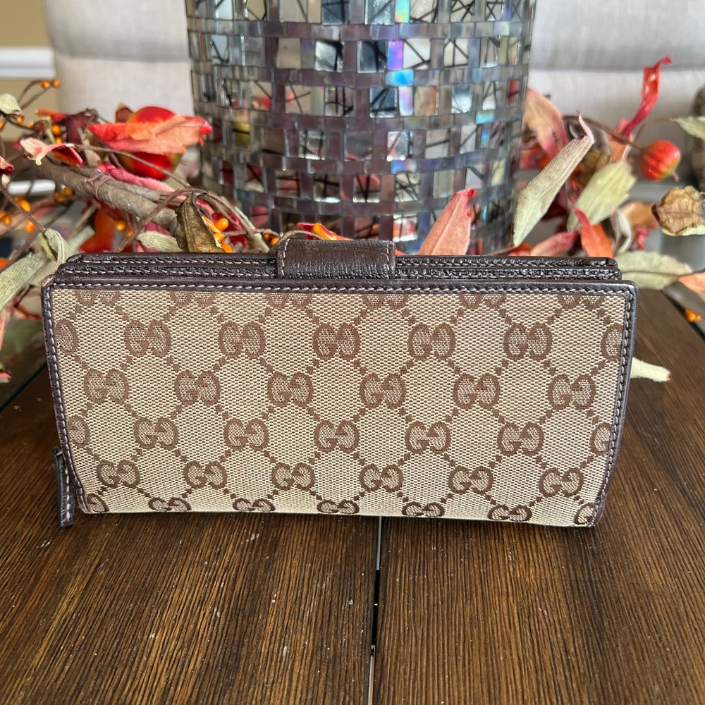 Gucci Abbey Long GG Canvas Beige Wallet - Picture 4 of 15